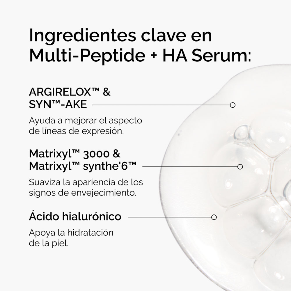 MULTI- PEPTIDE  +HA SERUM (SERUM ANTIEDAD CON P&Eacute;PTIDOS Y &Aacute;CIDO HIALUR&Oacute;NICO)
